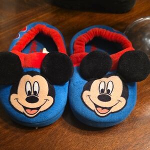 Disney Blue and Red Mickey Mouse Slippers